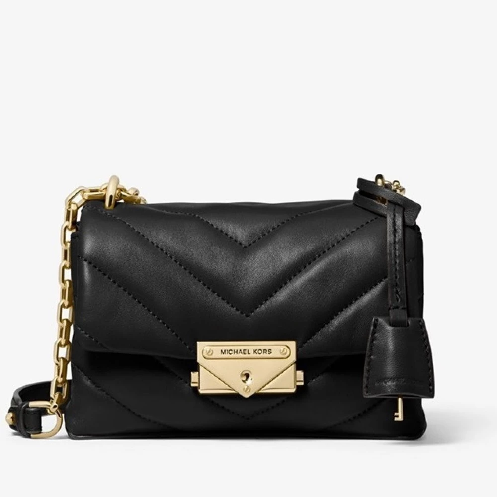 Michael Kors Cece Extra Small Shoulder Bag In Black Quilted Leather Black