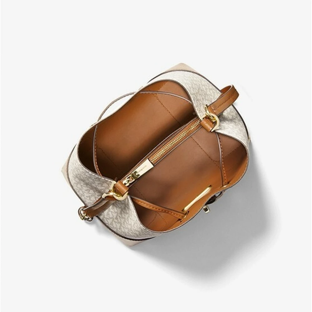 Michael Kors Mercer Gallery small convertible bucket bag brown
